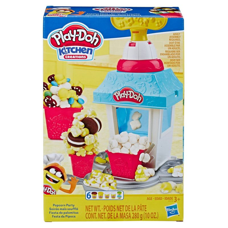 Play-Doh Kitchen Creations Popcorn Party Play Food Set with 6 Non-Toxic Play-Doh Cans