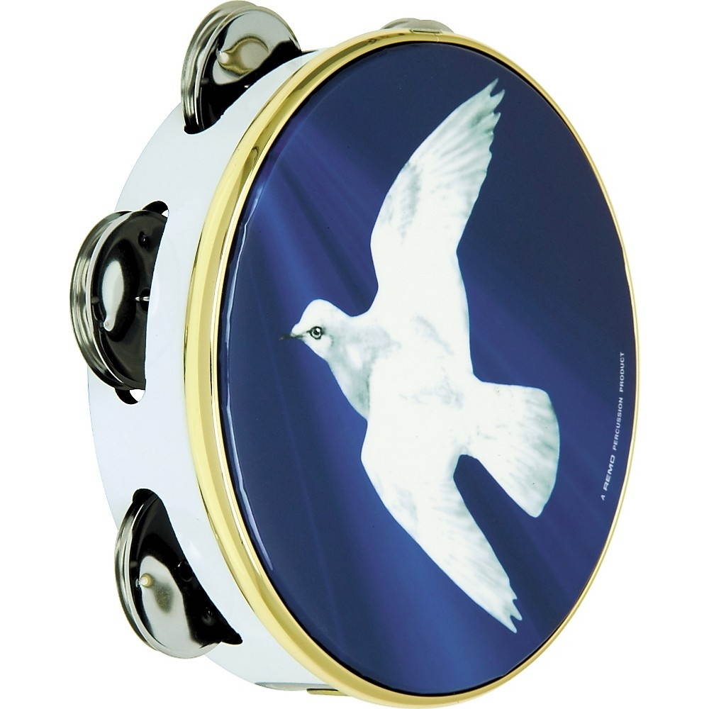 Remo Praise Tambourine (Religious Dove, 6", Single Row)