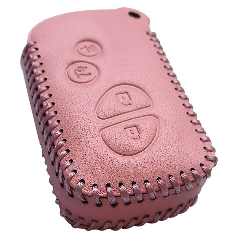 2Pcs Leather Smart 4buttons Key Fob Cover Accessories Skin Remote Case Keyless Entry Jacket Bag for Lexus RX350 ES350 IS250 GX460 LX570 IS350 GS300 GS450h is-C is-F HYQ14AEM HYQ14ACX