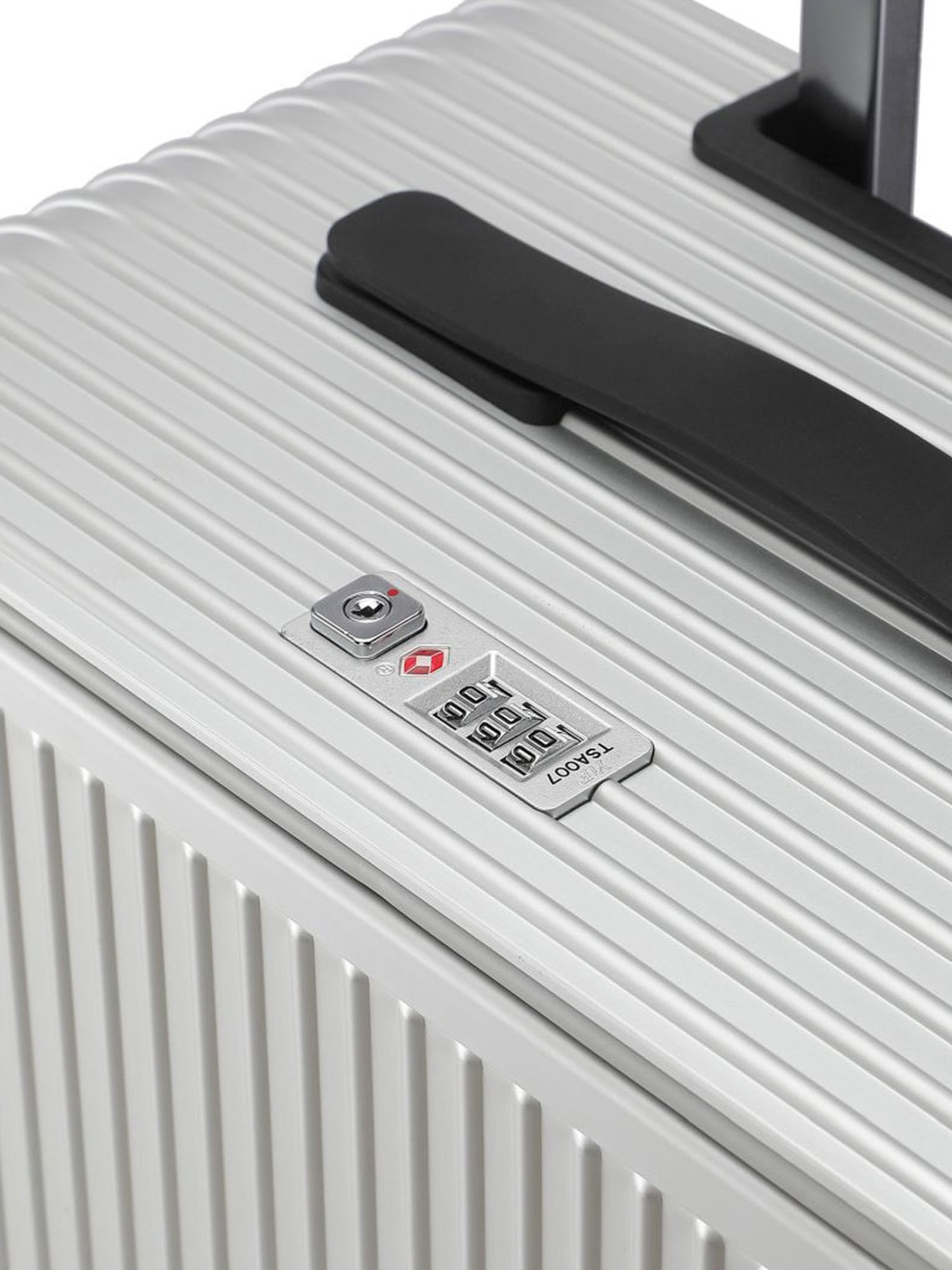 Perquisite Aluminium Trolly Silver Textured Hard Cabin Bag - 56 cm