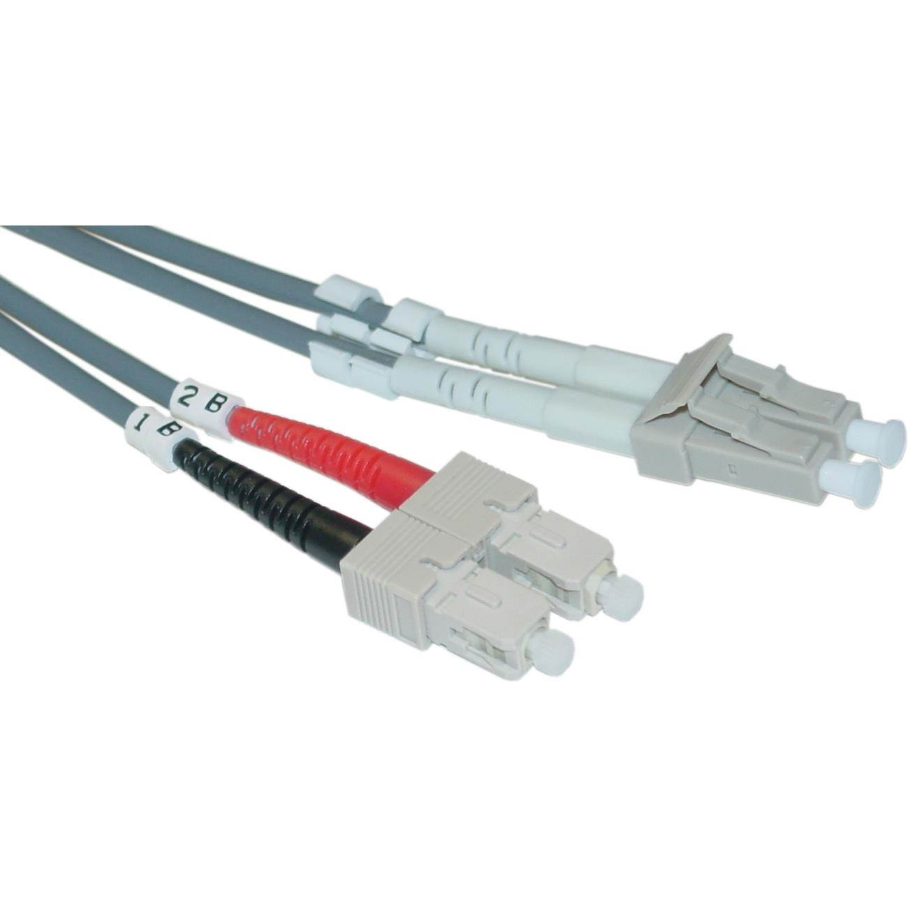 LC / SC, Multimode, Duplex Fiber Optic Cable, 50/125, 3 Meter
