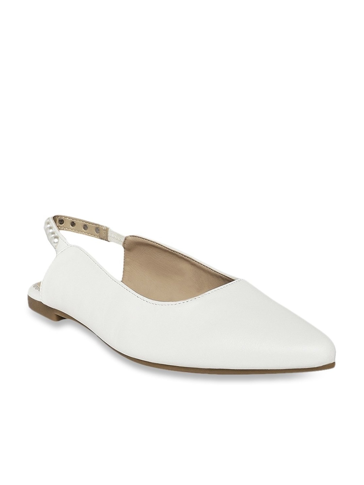 Forever Glam by Pantaloons Women's White Sling Back Sandals