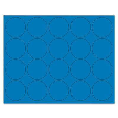 MasterVision Interchangeable Magnetic Characters, Circles, Blue, 3/4" Dia., 20/Pack