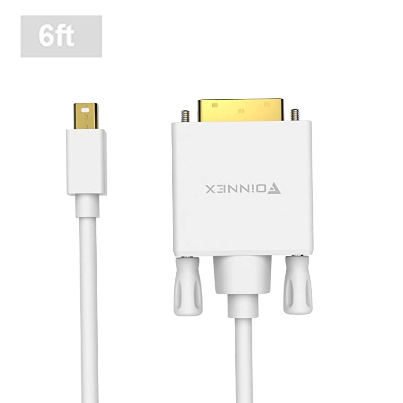 DisplayPortThunderbolt to DVI Adapter CableDP Source in to DVI Out Converter Cord for MacMacBook ProAirSurface Pro 6 5 4 3MS Surface Book to MonitorProjectorTVMale Video Lead 6 ft