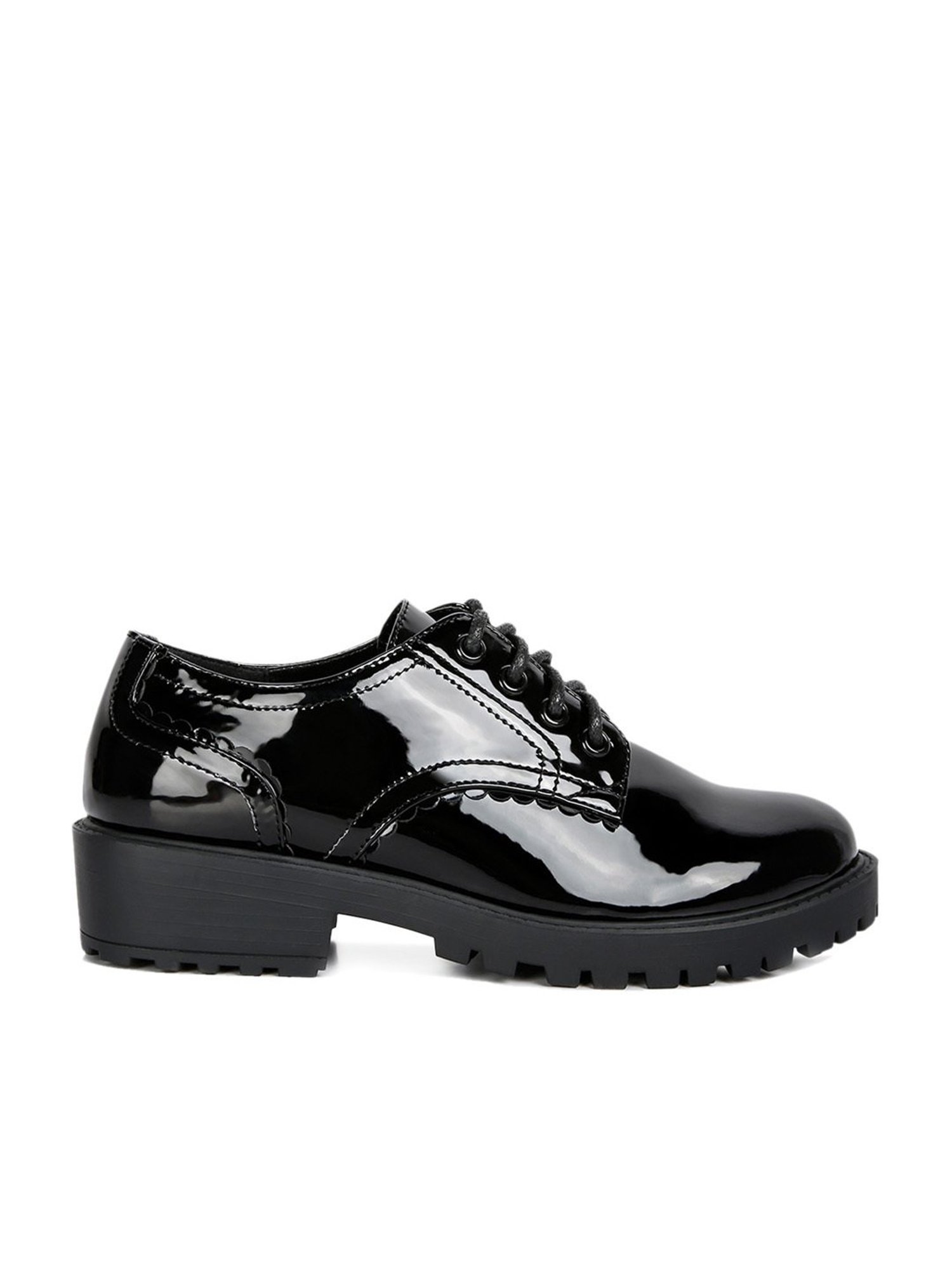 London Rag Women's Black Derby Shoes