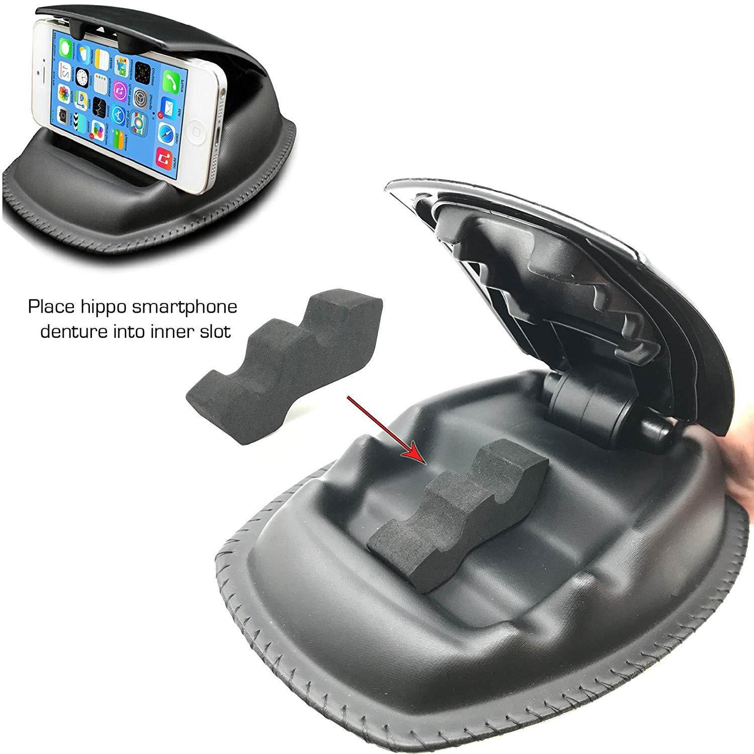 ChargerCity Hippo Series Nonslip Dashboard Beanbag Friction Mount w/Universal Smartphone Denture for Apple iPhone XR XS MAX X 8 7 Plus Samsung Galaxy S8 S9 Note Google Pixel XL LG V30 ONEPLUS Phone