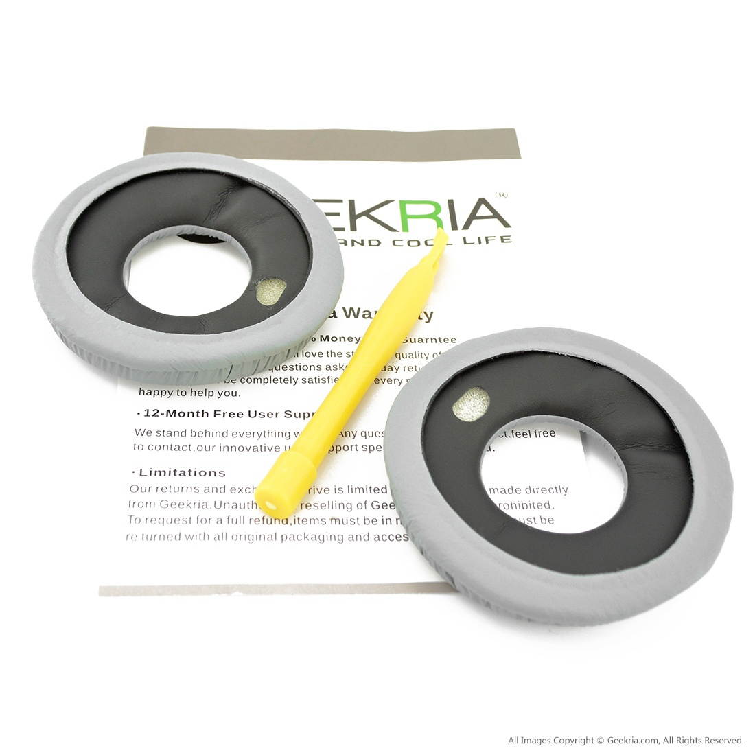 Geekria Earpad for Sony MDR-V150 V200 V250 V300 V400 ZX300 Headphones Replacement Ear Pad / Ear Cushion / Ear Cups / Ear Cover / Earpads Repair Parts with Repair Tool (Gray)