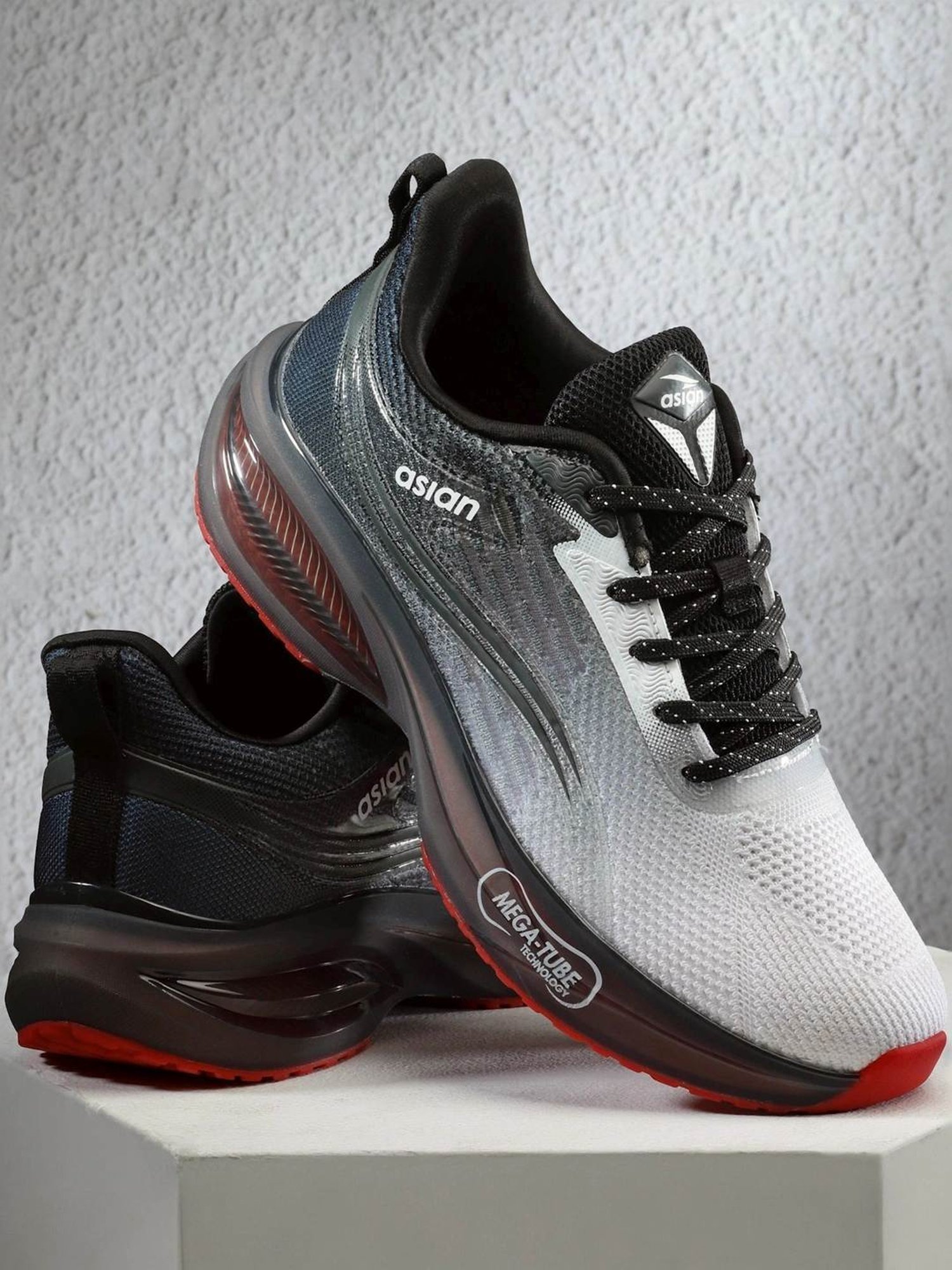 Asian Men's White Running Shoes