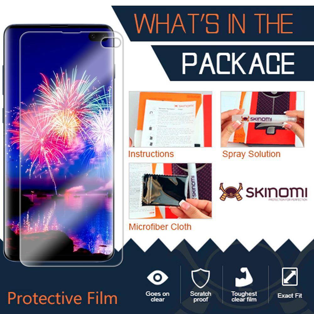 Galaxy S10 Plus Screen Protector (Case Friendly)(2-Pack), Skinomi TechSkin Full Coverage Screen Protector for Galaxy S10 Plus Clear HD Anti-Bubble Film