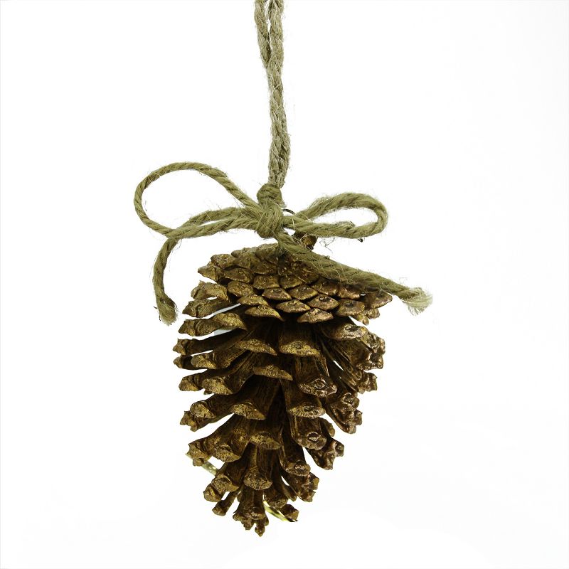 Napa Home and Garden 5" Shimmering Tone Pine Cone Christmas Ornament - Bronze