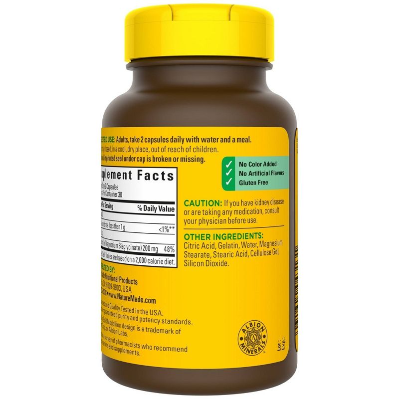 Nature Made High Absorption Magnesium Glycinate Capsules - 60ct