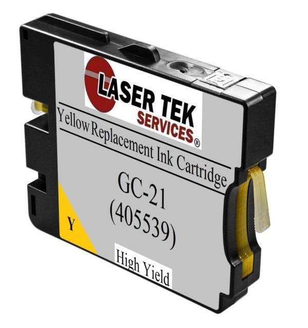 Laser Tek Services &reg; 4PK Remanufactured Ricoh GC21 Replacement Ink Cartridges (BK 405536,C 405537,M 405538,Y 405539)