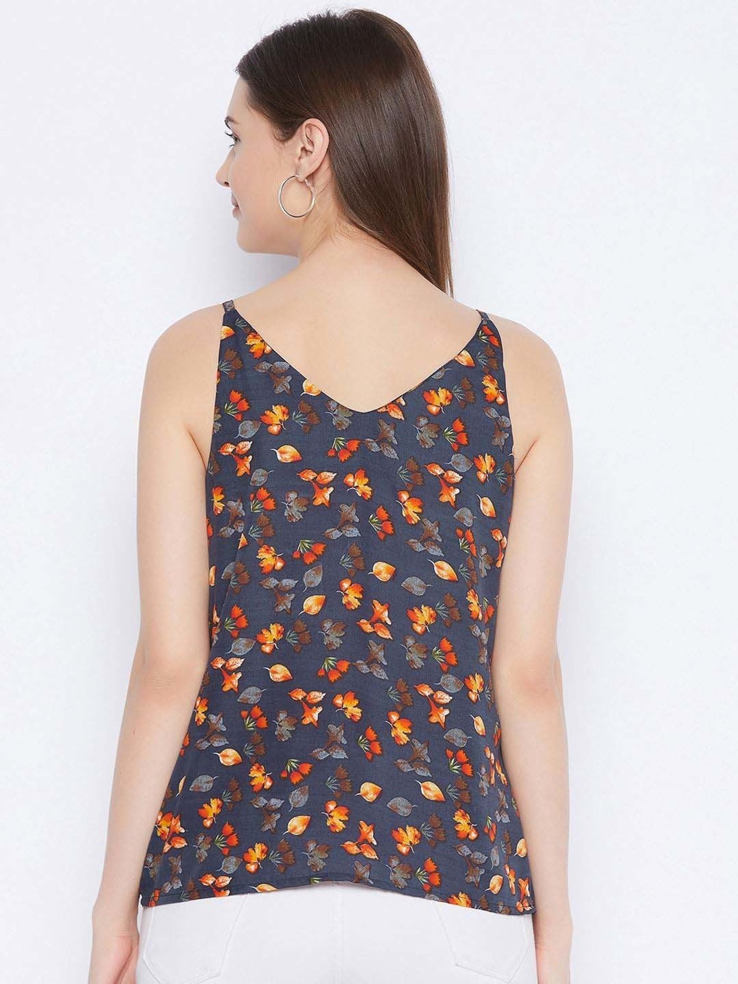 PURYS Blue Printed Top