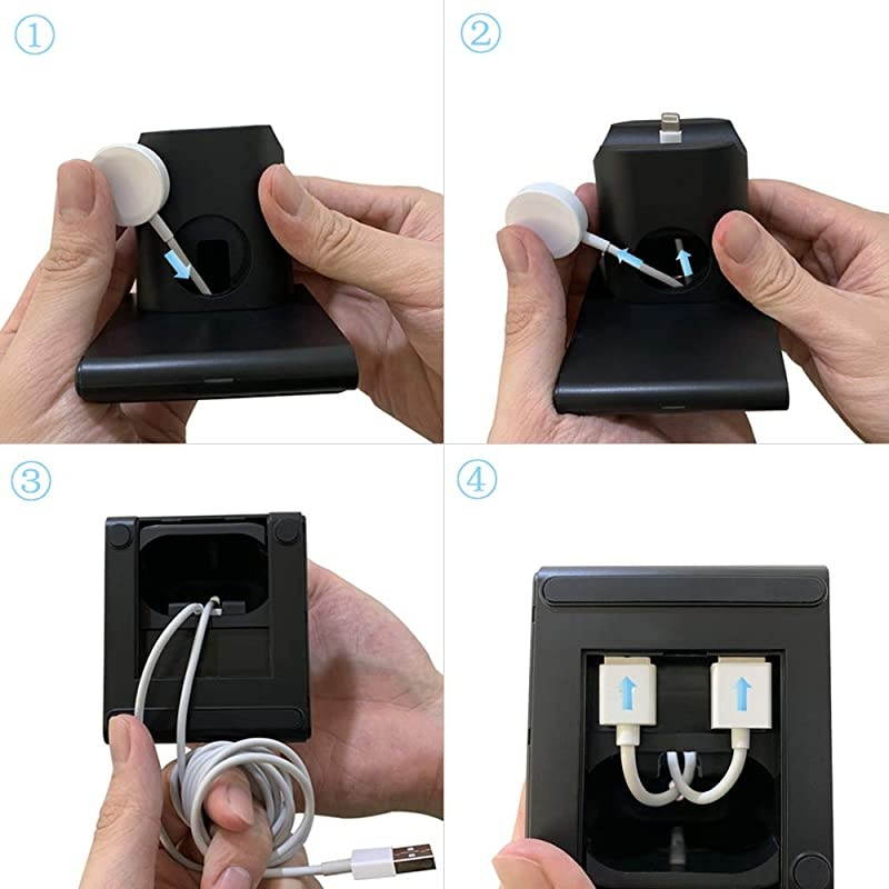 Wireless Charger 3 in 1 Charging Station Dock for Apple Watch Series 6SE5432 Airpods Pro2 75W Qi Fast Wireless Charging Stand for iPhone 11 Pro MaxSE 2020XS MaxXRXSX88 Plus