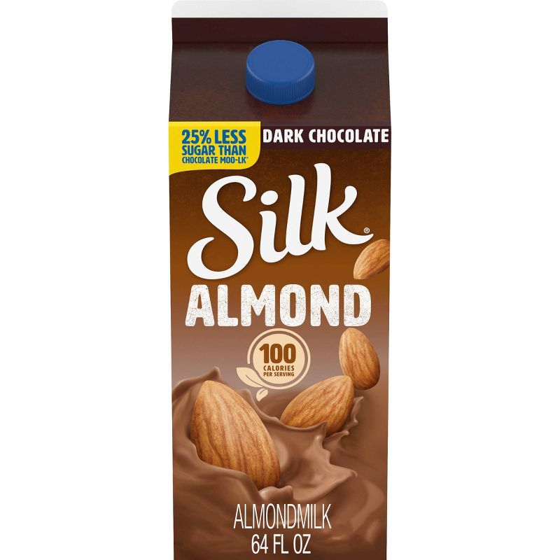Silk Almond Dark Chocolate Almond Milk - 0.5gal