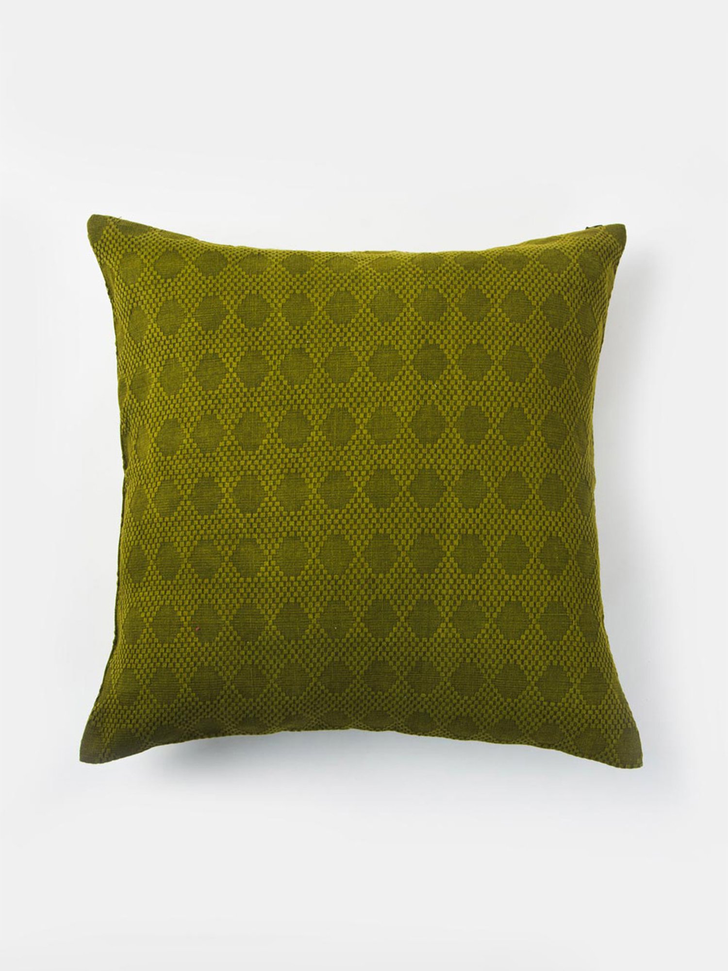Fabindia Green Cotton 96 TC 270 GSM Cushion Cover