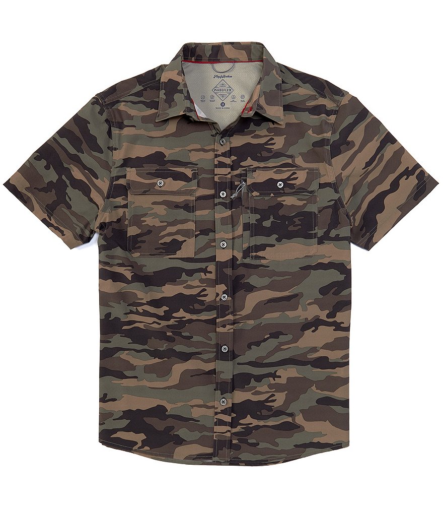 Flag And Anthem Short-Sleeve MadeFlex Performance Sastonia Camo Woven Shirt