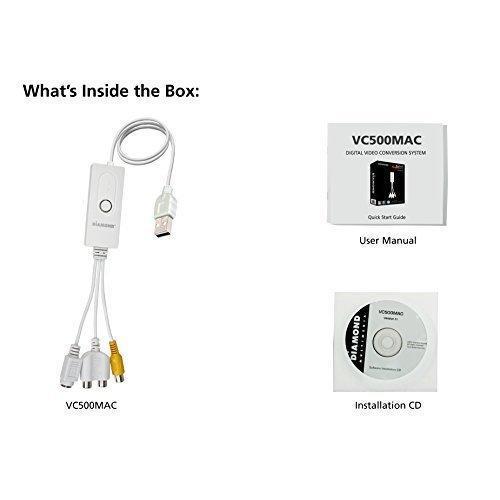 Diamond VC500MAC VC500 USB 2.0 Video & Audio Capture Device For Mac