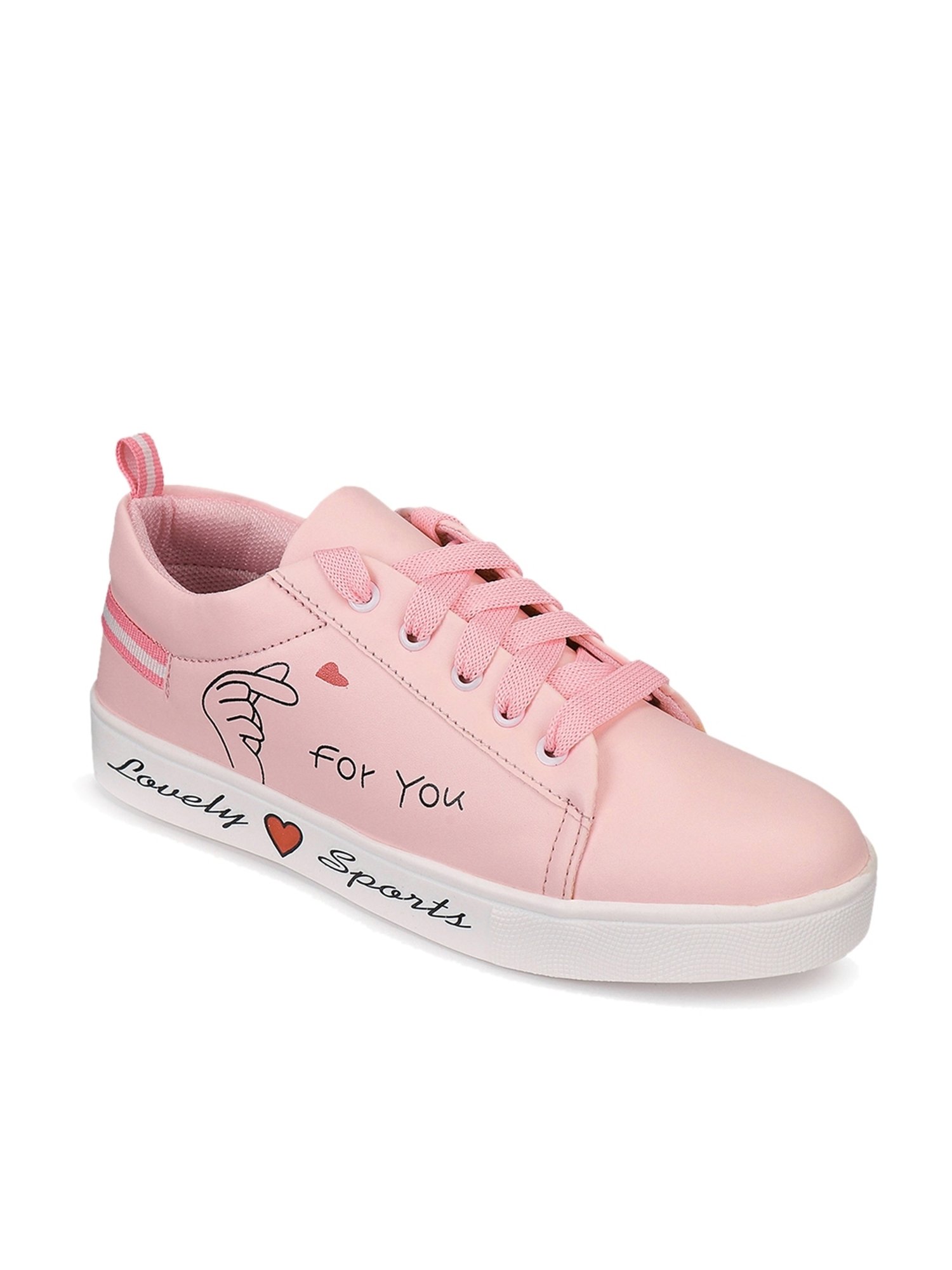 Shoetopia Women's Pink Sneakers