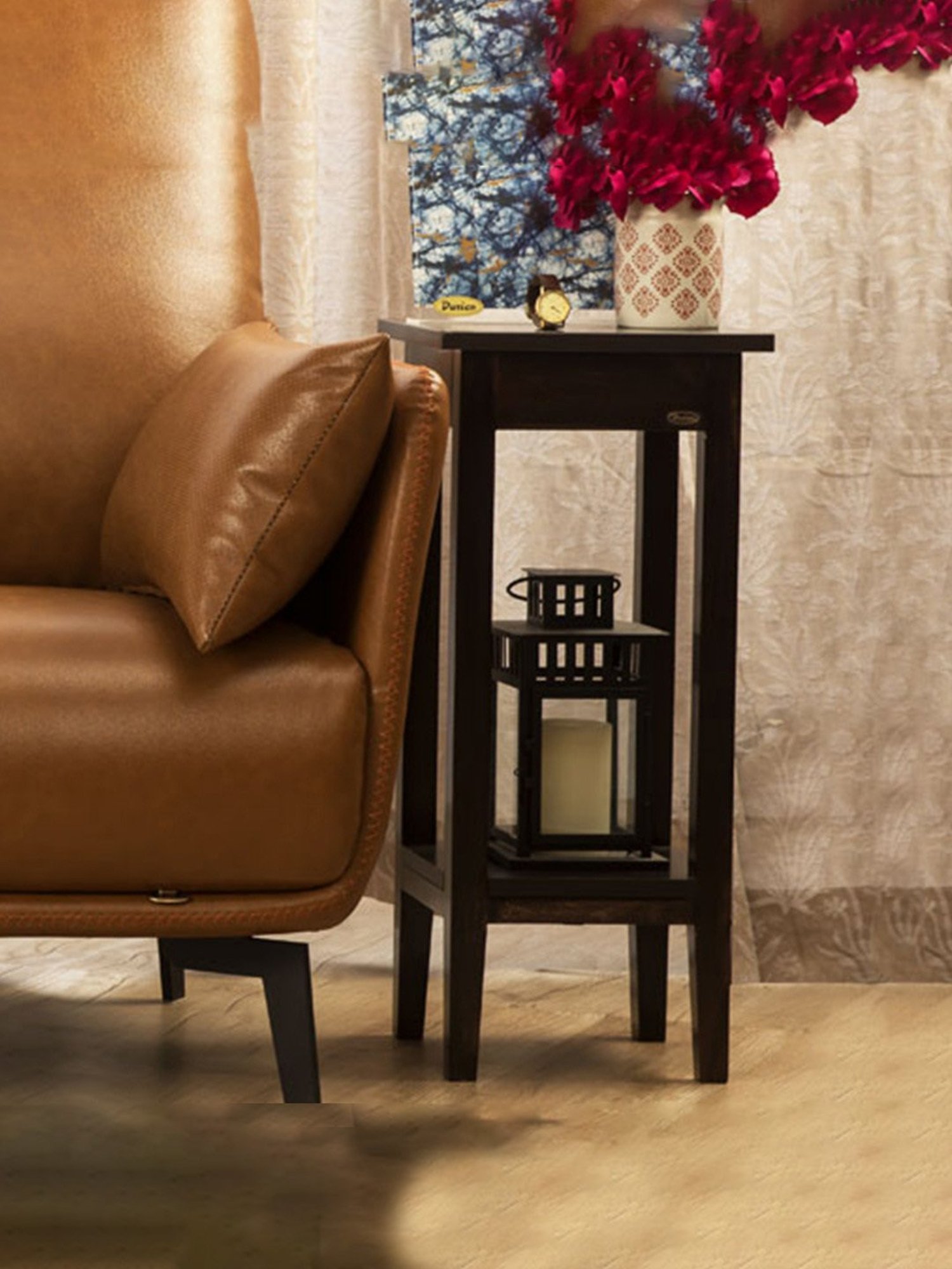 Durian Jive Red Solid Wood End Table