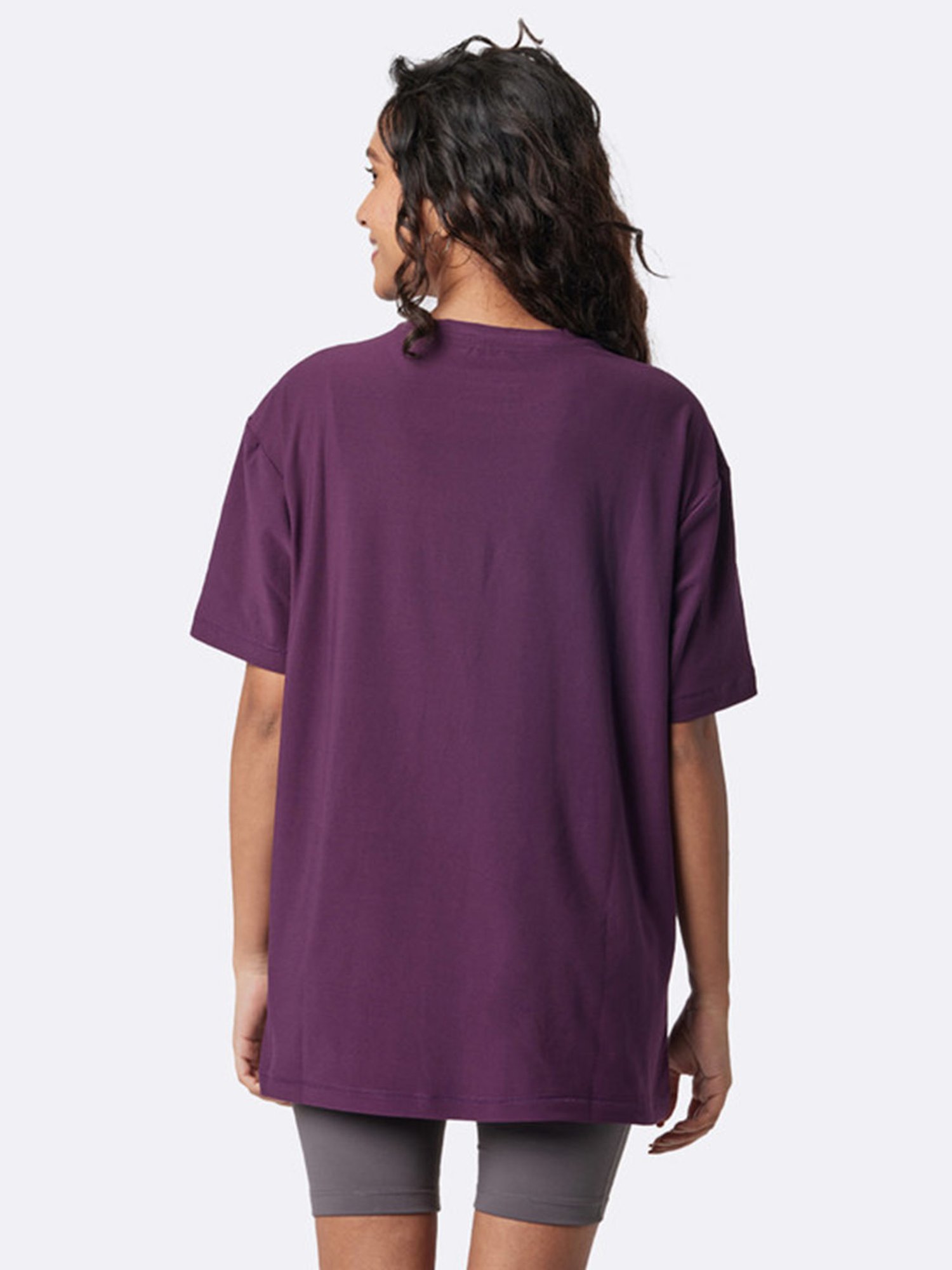 BlissClub Purple Relaxed Boyfriend Tee