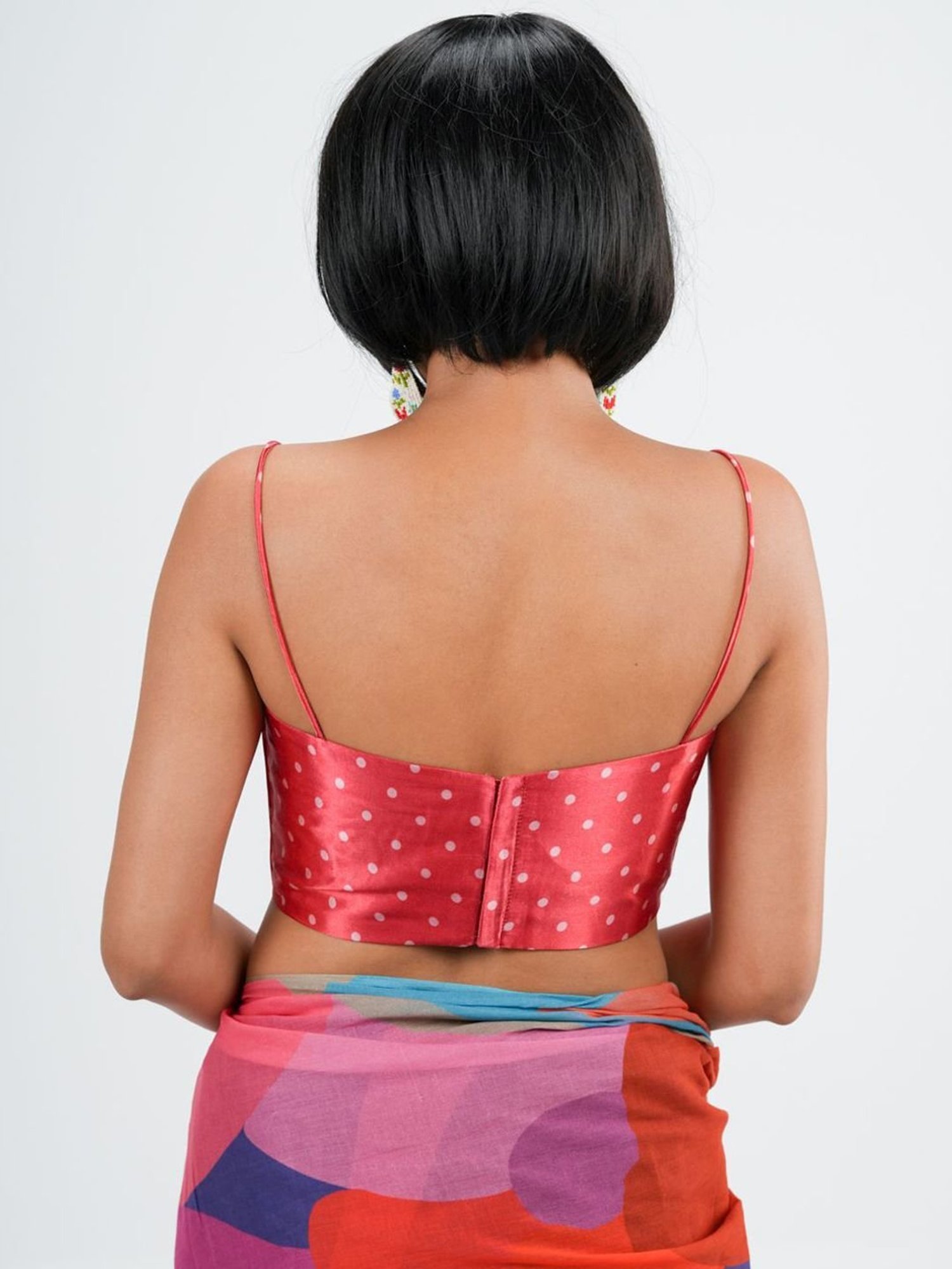 Suta Red Printed Blouse