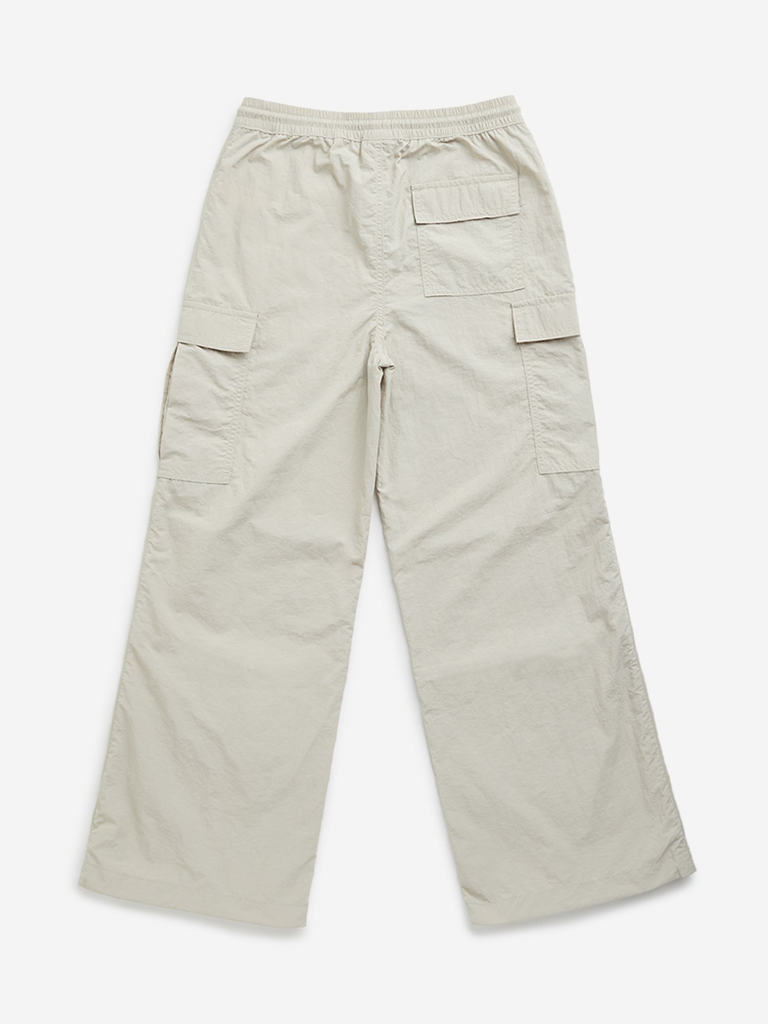 Y&F Boys by Westside Beige Cargo-Style Mid-Rise Trousers