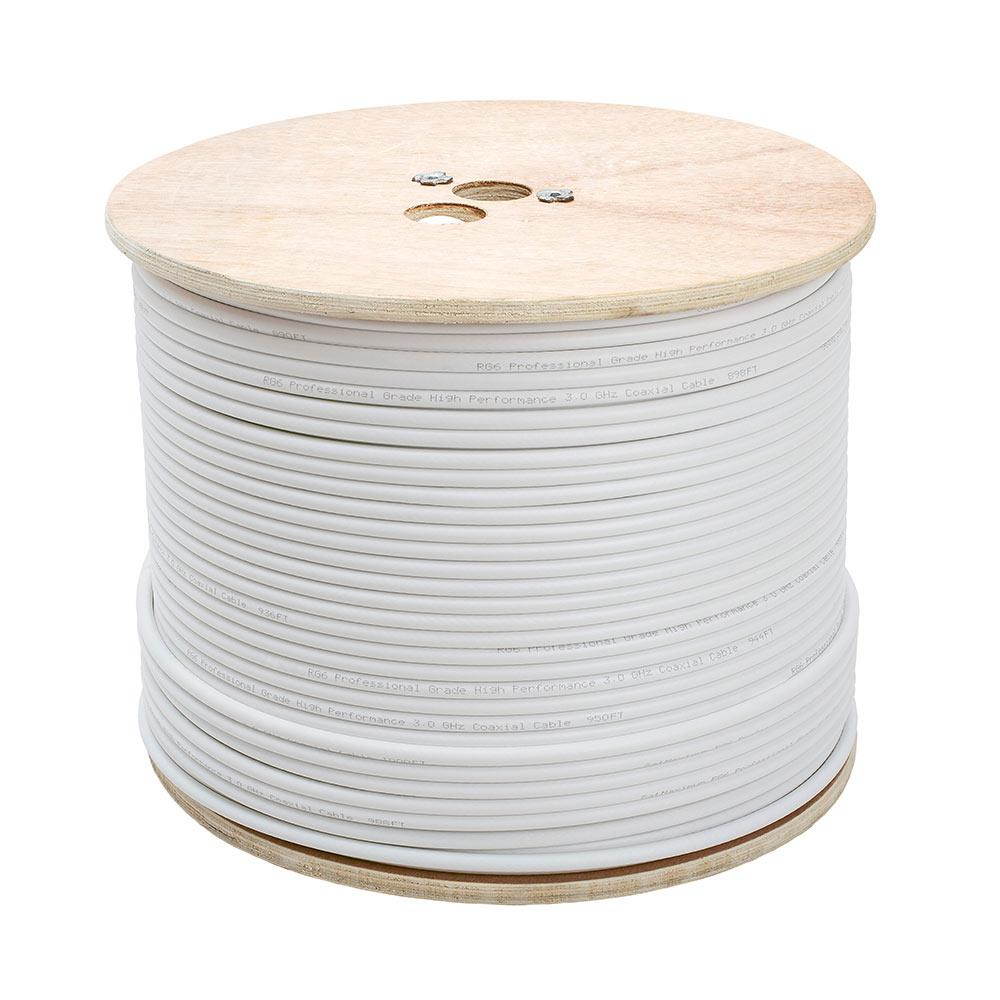 RG6 Cable - Standard Shield (White),500 Feet