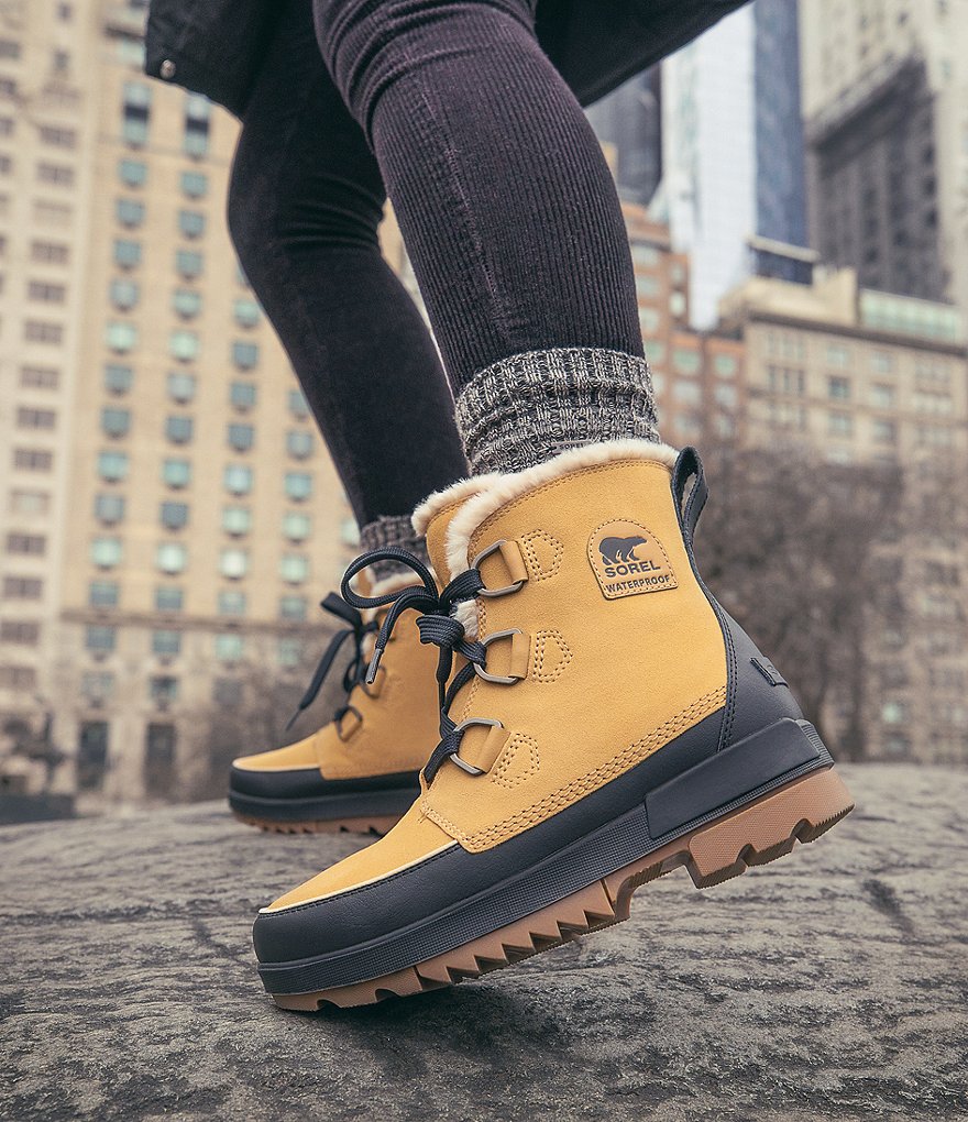 Sorel Tivoli IV Faux Fur Collar Waterproof Suede Lug Sole Winter Booties