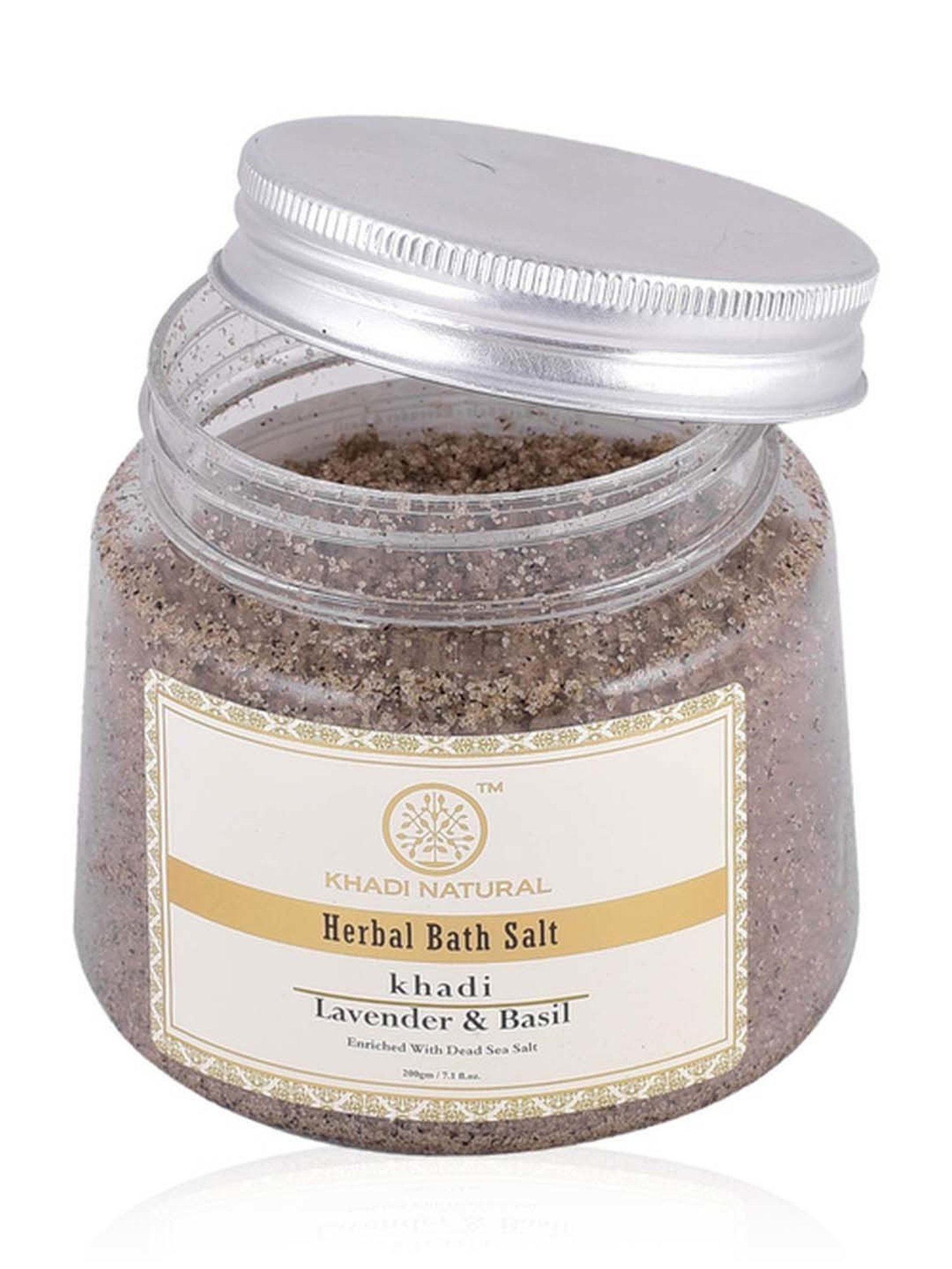 Khadi Natural Herbal Lavender Basil Bath Salt - 200 gm