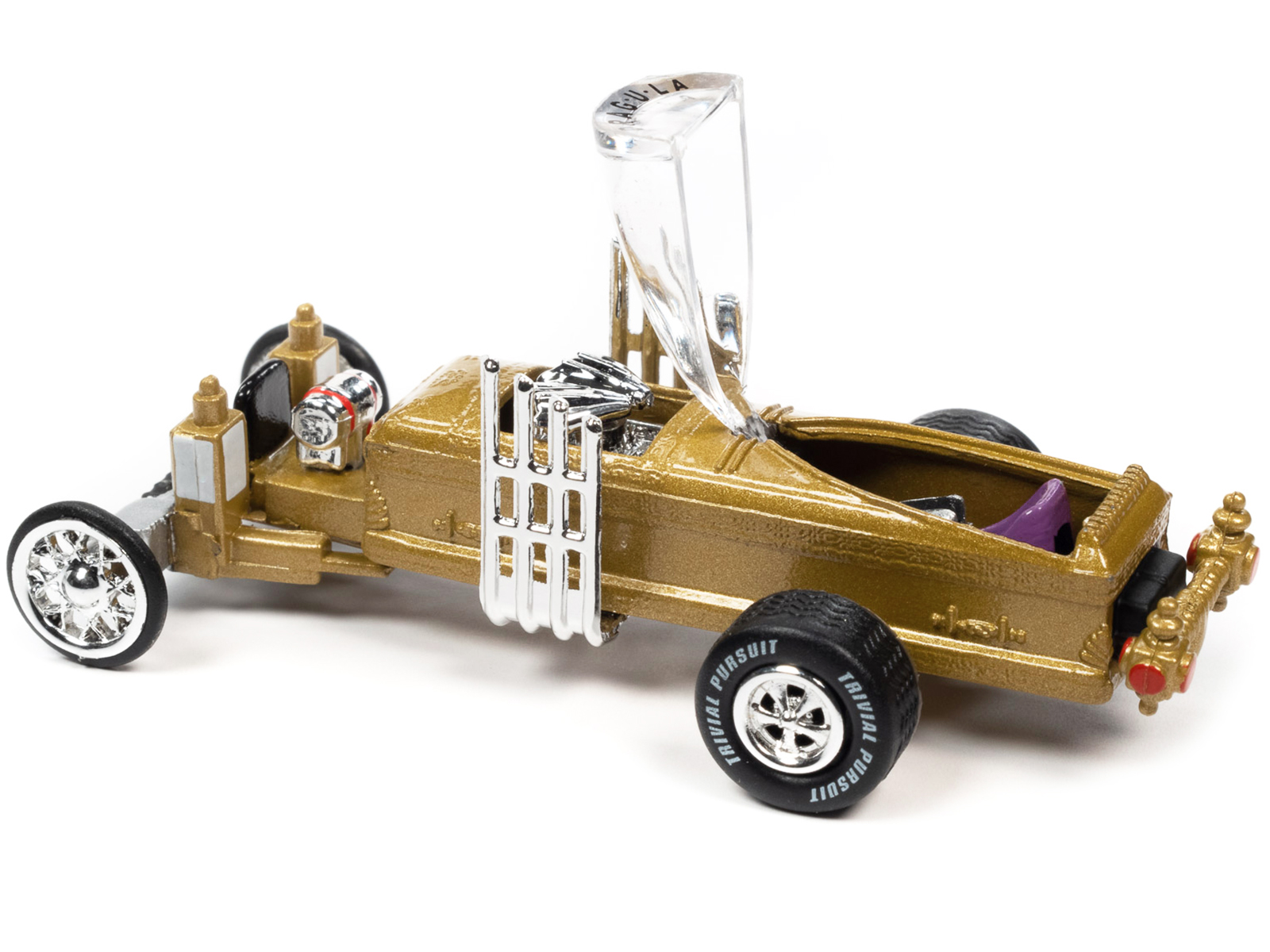 George Barris' Drag-u-la Gold "The Munsters" (1964-1966) TV Series "Silver Screen Machines" Series 1/18 Diecast Model by Auto World