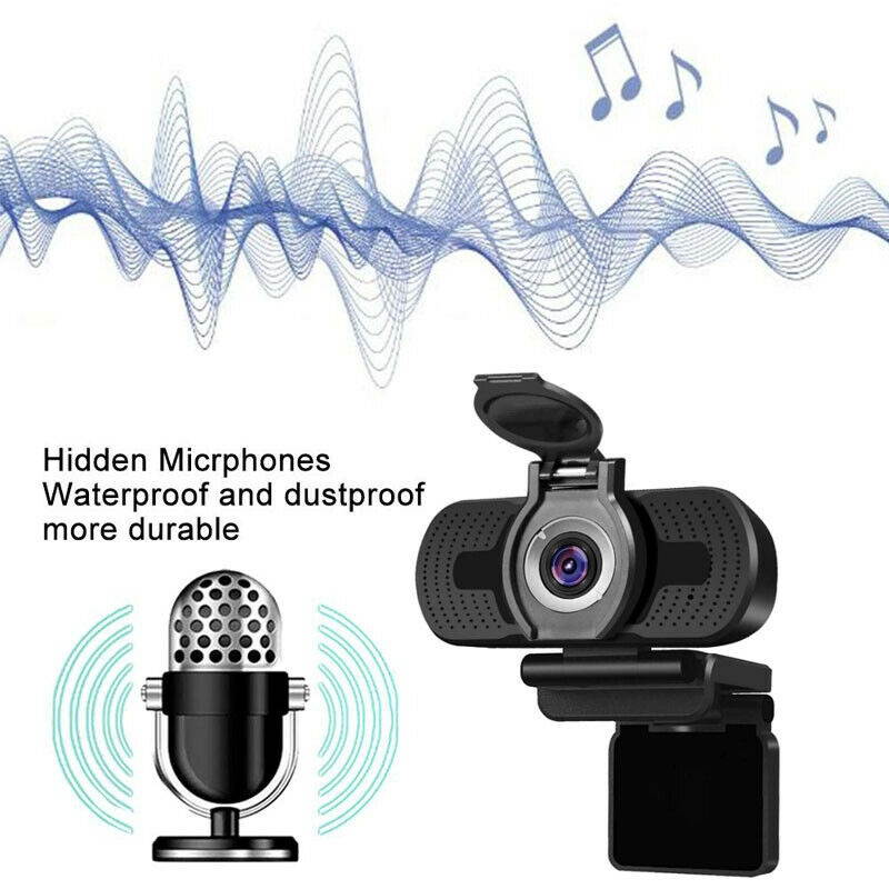 HD Webcam USB Computer Web Camera For PC Laptop Desktop Video Cam W/ Microphone