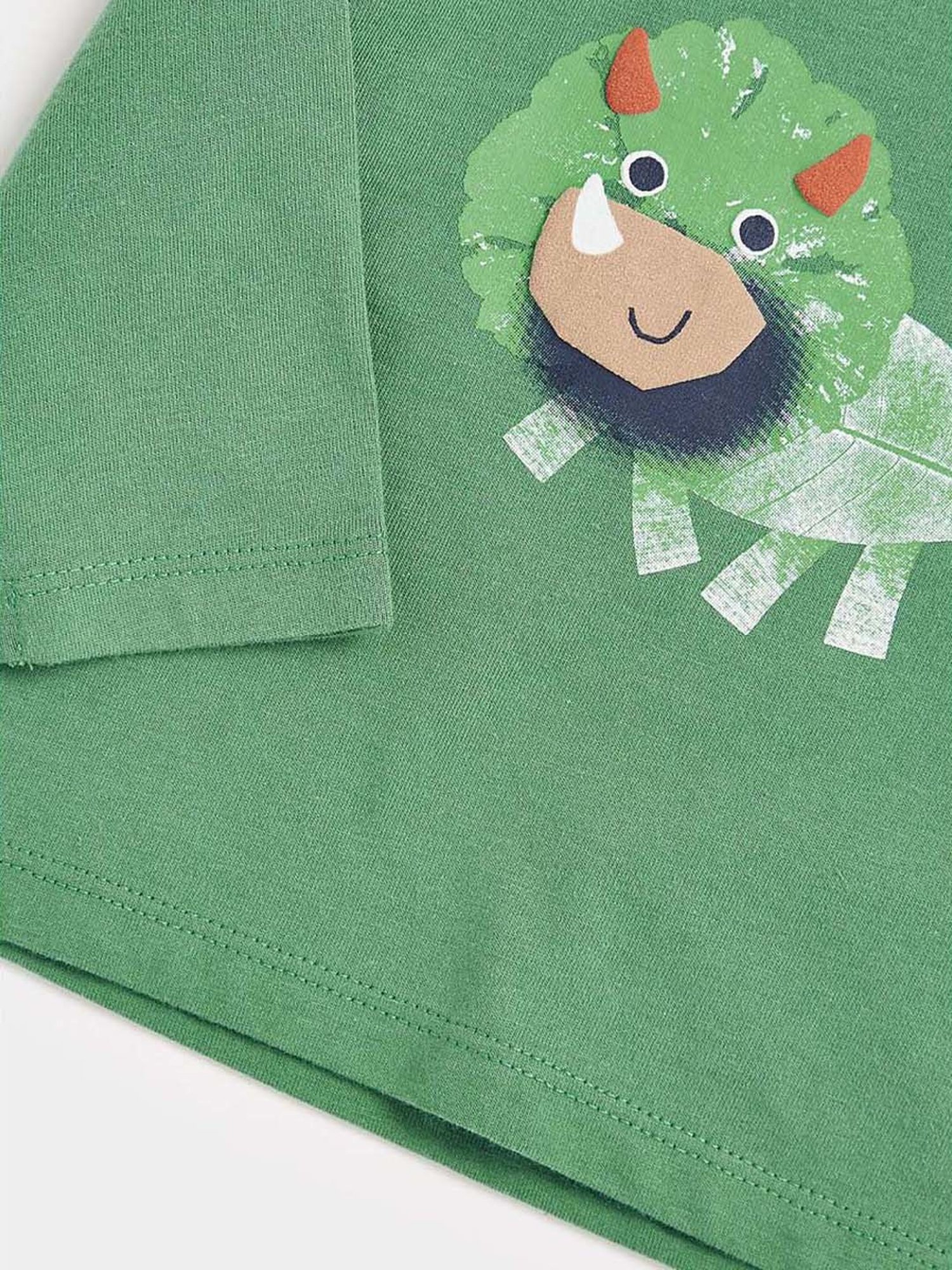 Mothercare Kids Green Cotton Printed Full Sleeves T-Shirt