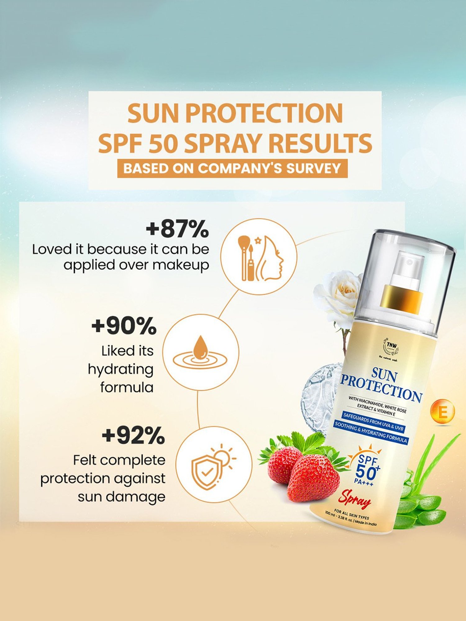 TNW-The Natural Wash Sun Protection SPF 50 Spray - 100 ml