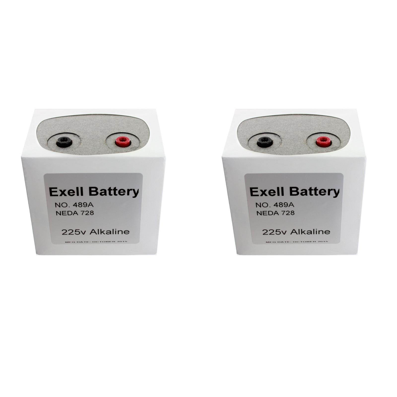 2x Exell 489A Alkaline 225V Battery NEDA 728 Non Rechargeable FAST USA SHIP