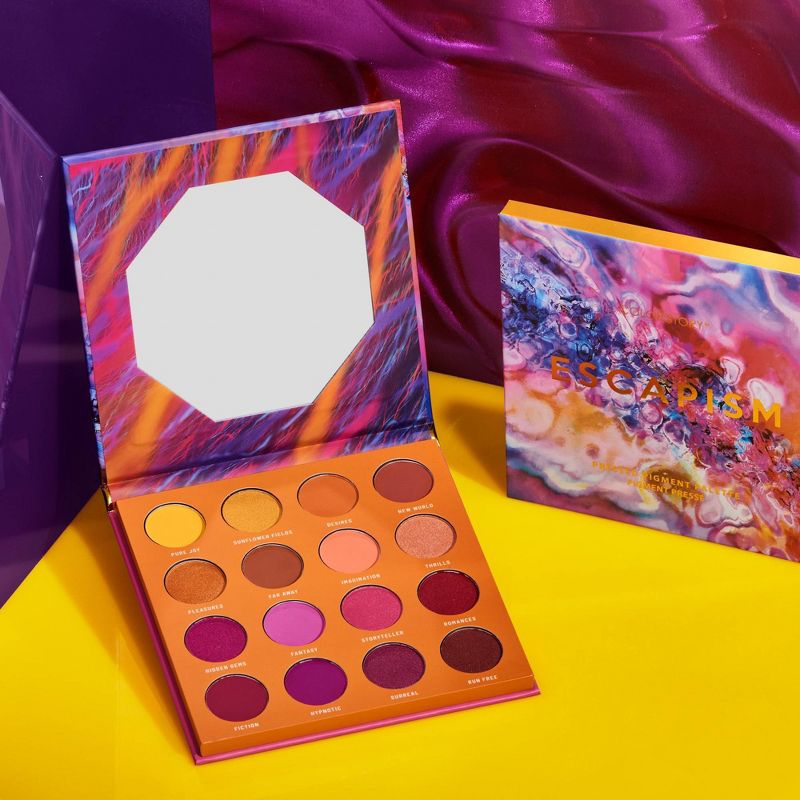 Color Story 16 Shade Pressed Pigment Eyeshadow Palette - Escapism - 0.54oz