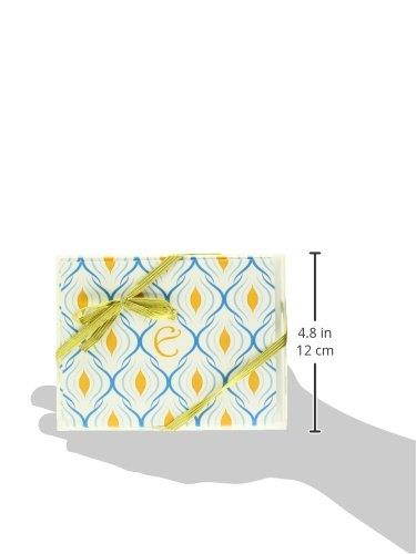 Oatmeal Studios Blank Monogram Cards Weave Notes, Blue/Letter E