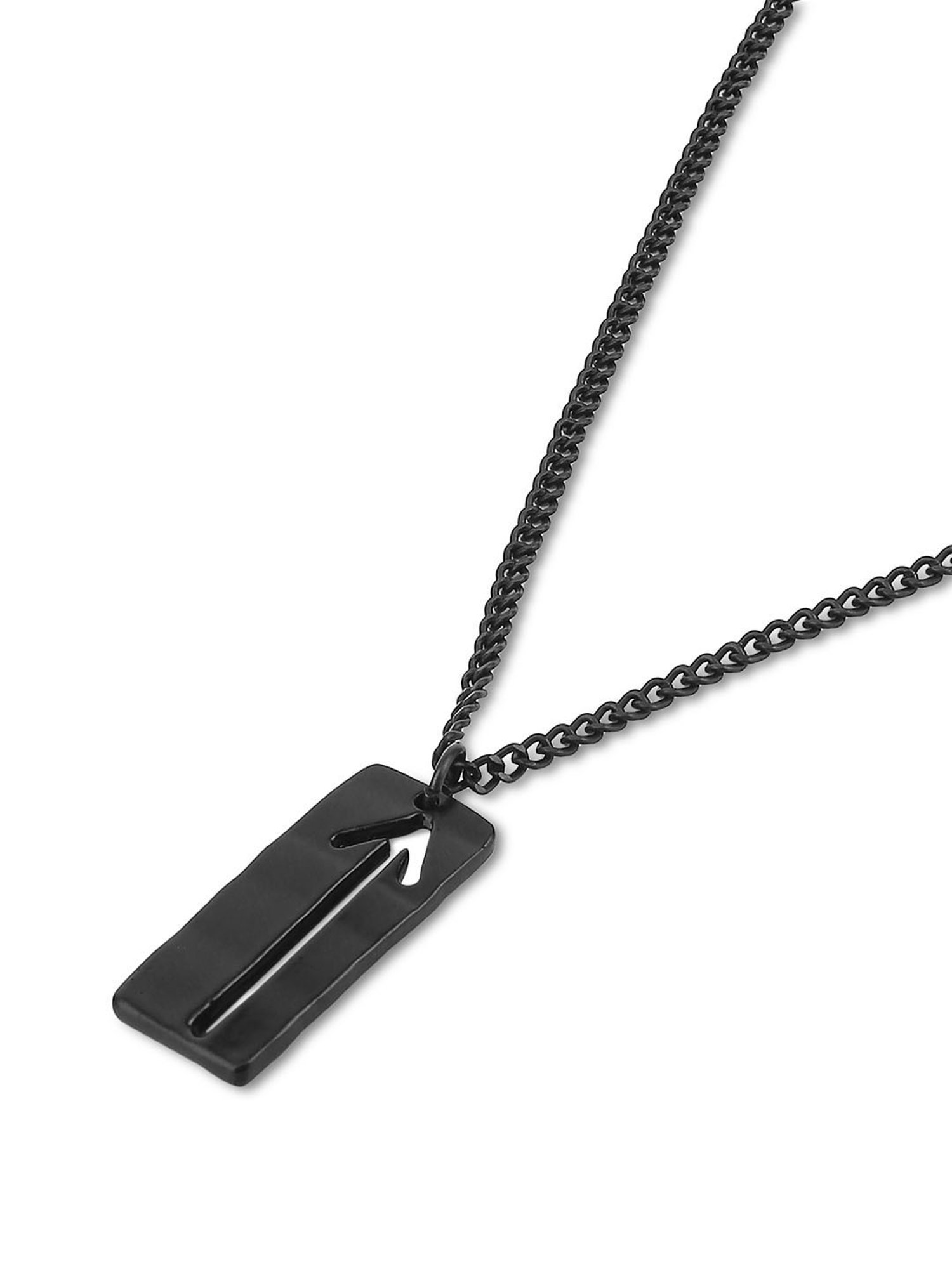The Bro Code Black Dog Tag Charm Pendant Necklace For Men