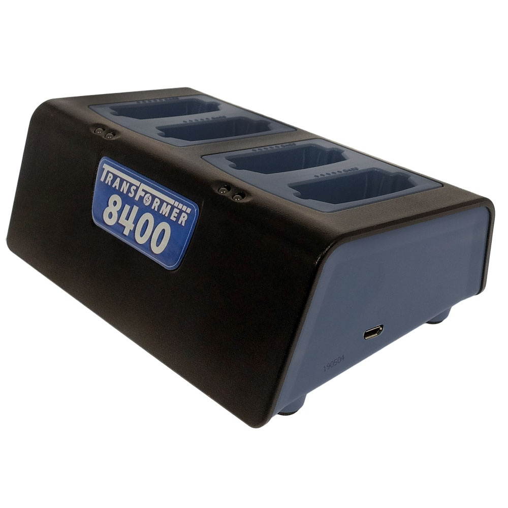Transformer 4-Bay Battery Charger for Polycom / SpectraLink 8400 & 8440 Series Batteries. Power Supply Included