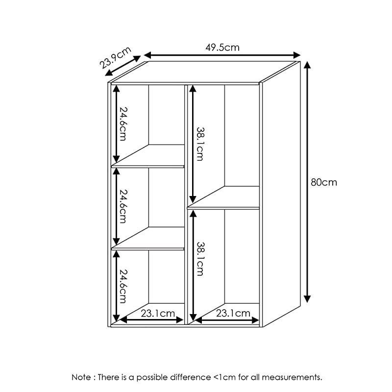 5-Cube Open Shelf, White & Jaya Simple Home 3-Tier Adjustable Shelf Bookcase, White