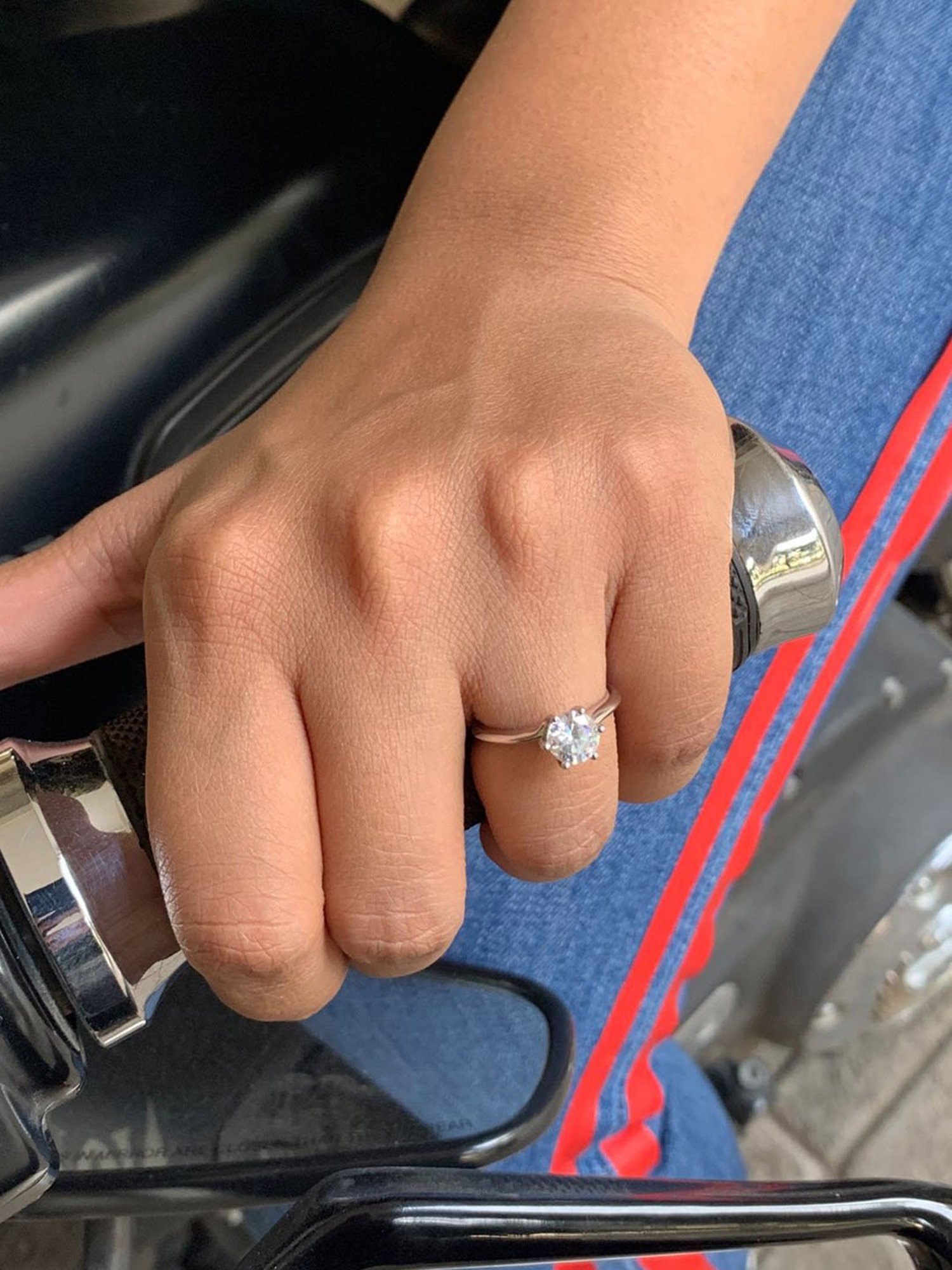 925 Silver 2 Carat Solitaire American Diamond Six Prong Love Ring for Women & Girls