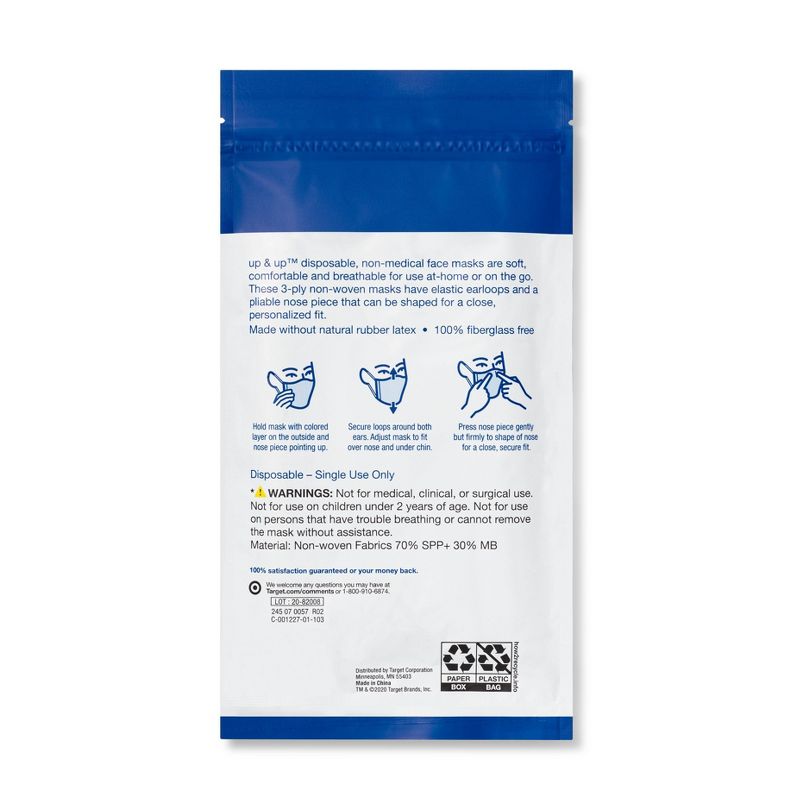 Disposable Face Mask - 10ct - up & up™