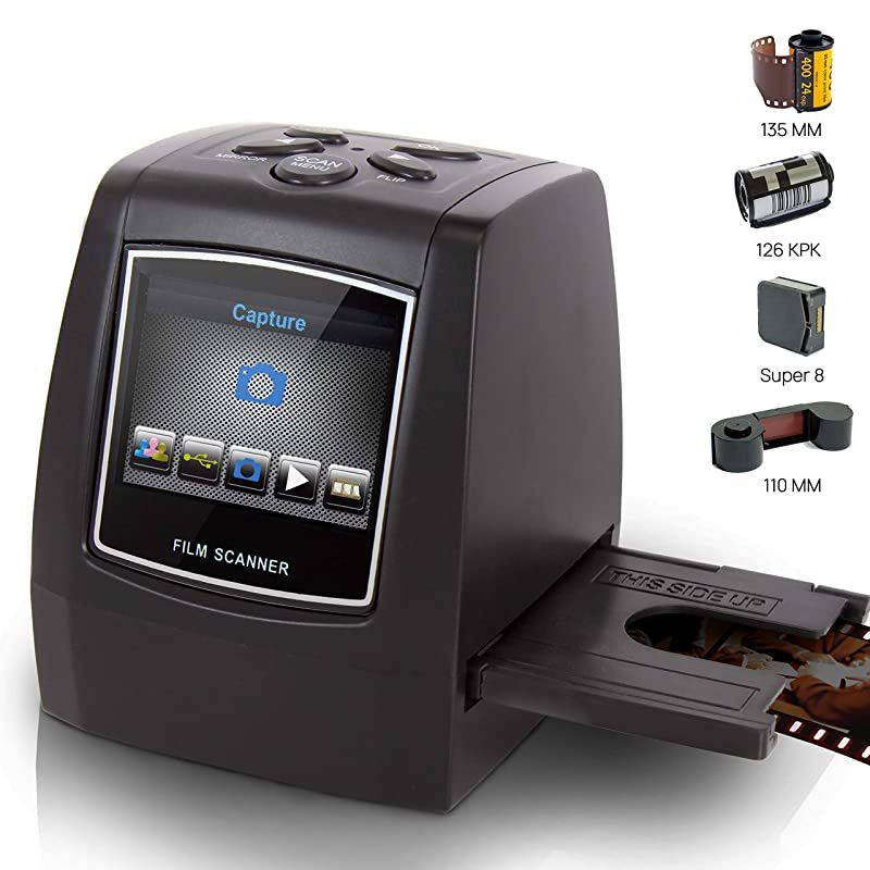 Film Scanner and Slide Digitizer All in 1 22MP Slide Digital Film Slide Scanner Image Converter Compatible w Super8 Film 126 KPK Film Converts 35mm Slides and Negatives  PSCNPHO32