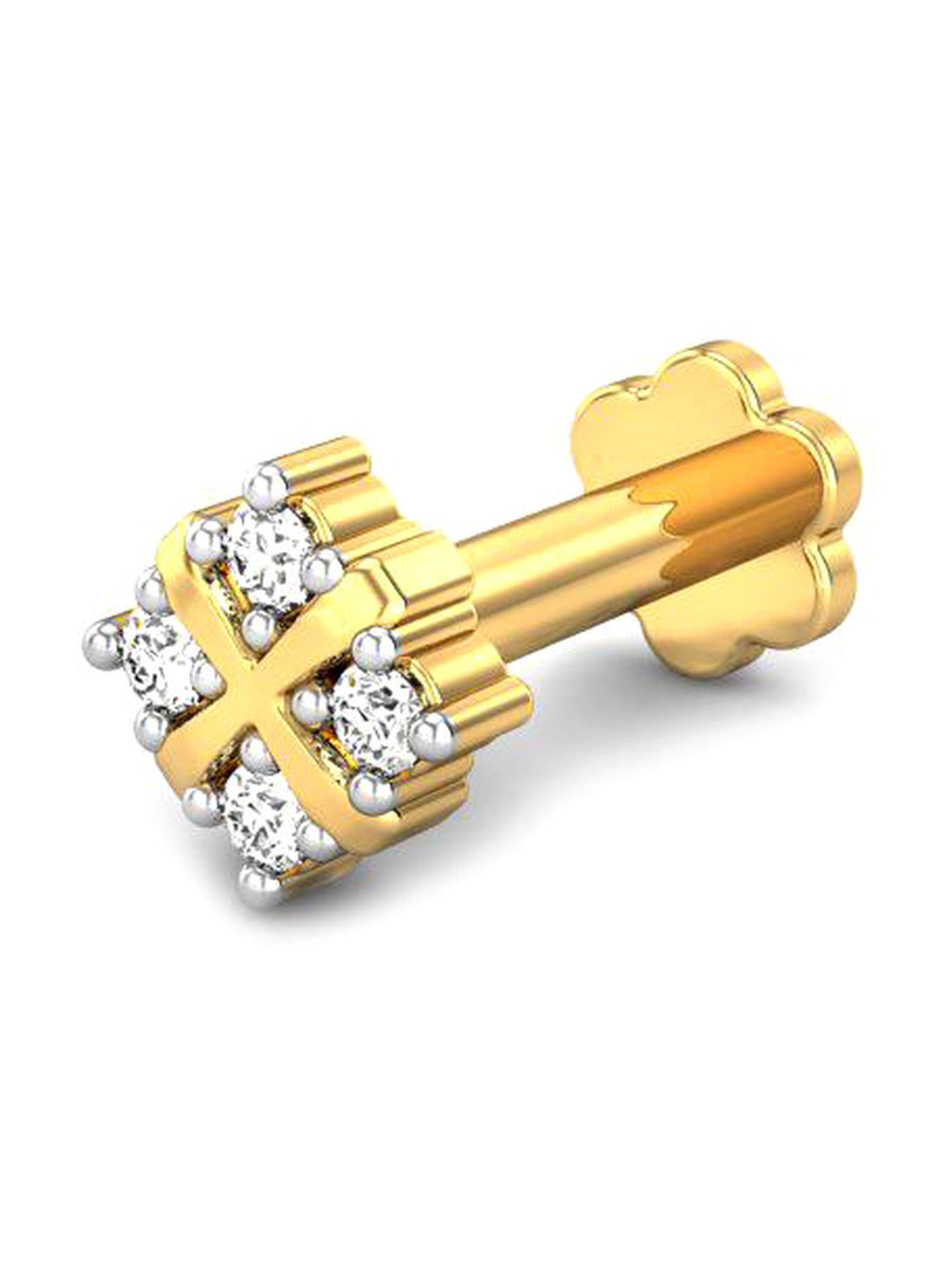 Candere by Kalyan Jewellers Sierra 18k Yellow Gold & Diamond Nosepin for Women