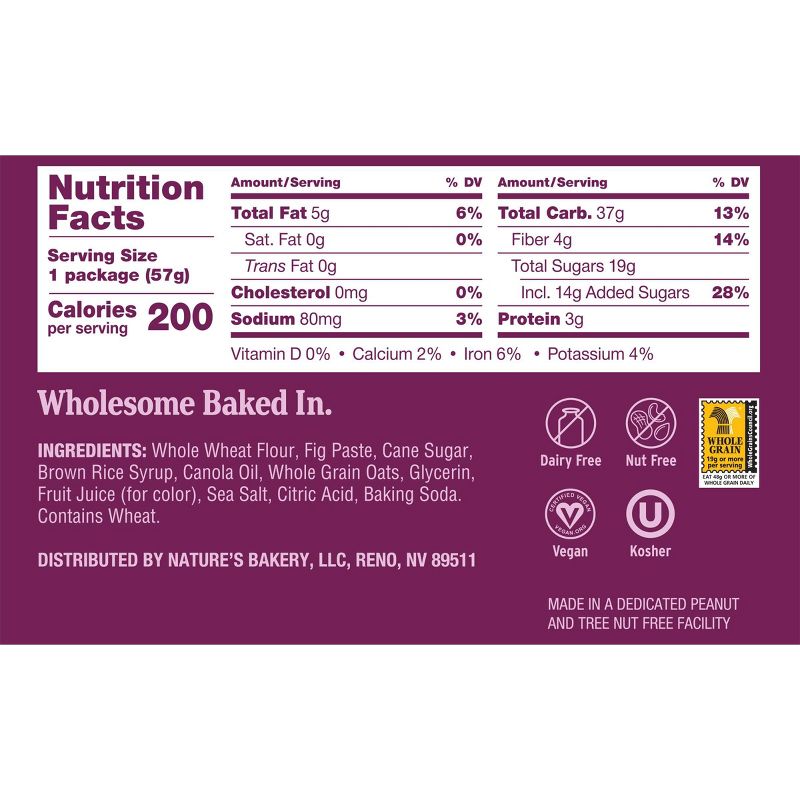 Nature's Bakery Fig Bar - 6ct