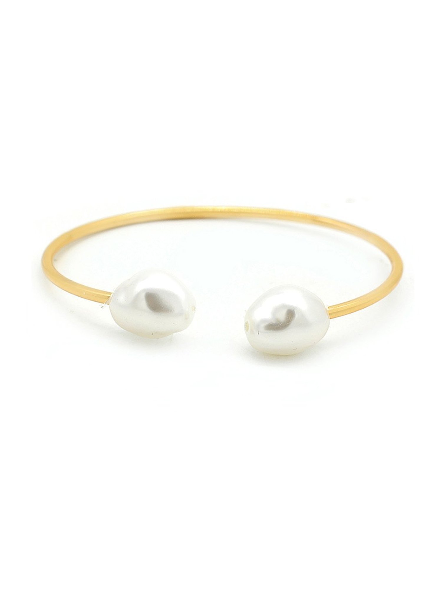 Joker & Witch Twin Pearl Golden Adjustable Bracelet