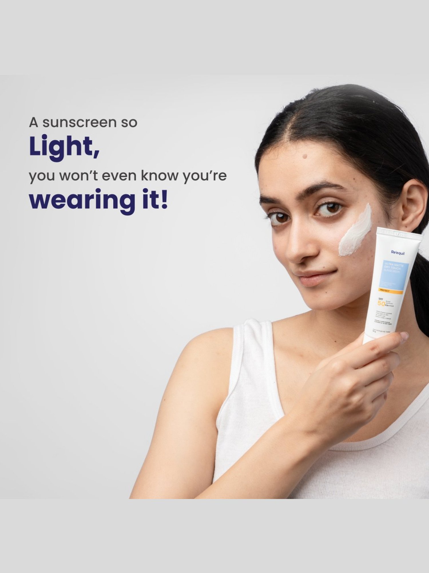 Re'equil Ultra Matte Dry Touch Sunscreen Gel SPF 50 PA++++ - 50 gm