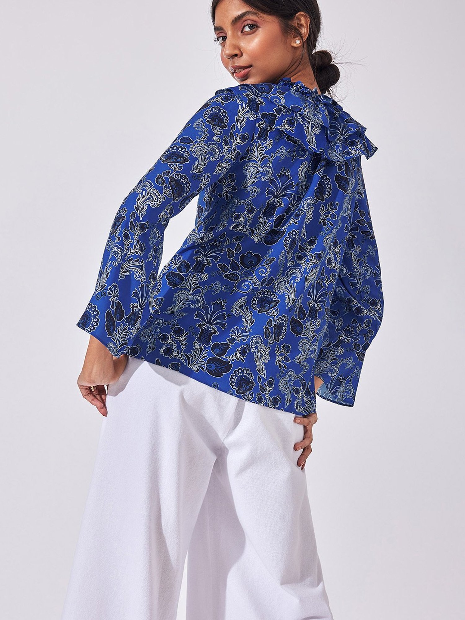 The Label Life Blue Floral Top