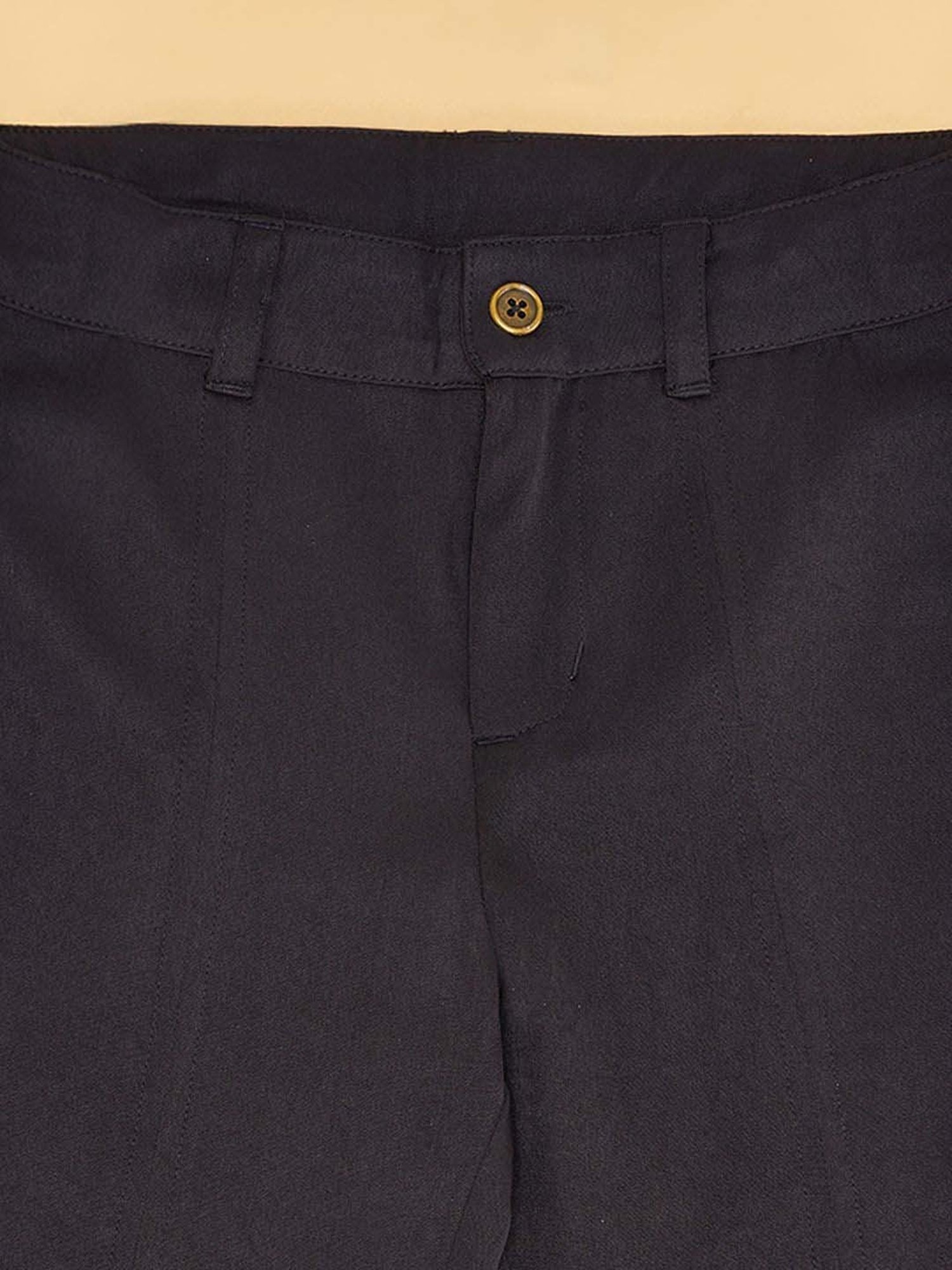 METTLE Girls Navy Solid Joggers