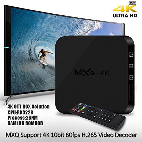 Android TV Box, Areware MXQ 4K Android Amlogic Quad Core HDMI 1080P Wifi Smart TV Box Streaming Media Player